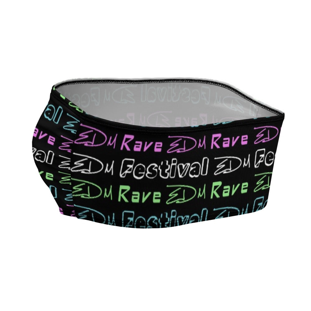 “EDM Rave Festival” Women’s Tube Wrap Crop Top