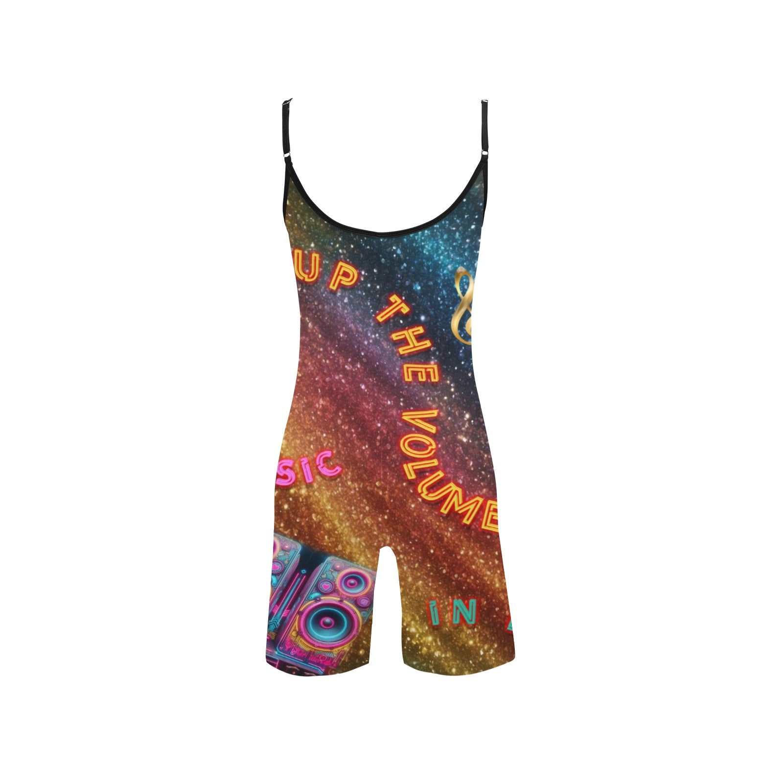 “Turn Up the Volume” Women's Short Bodysuit