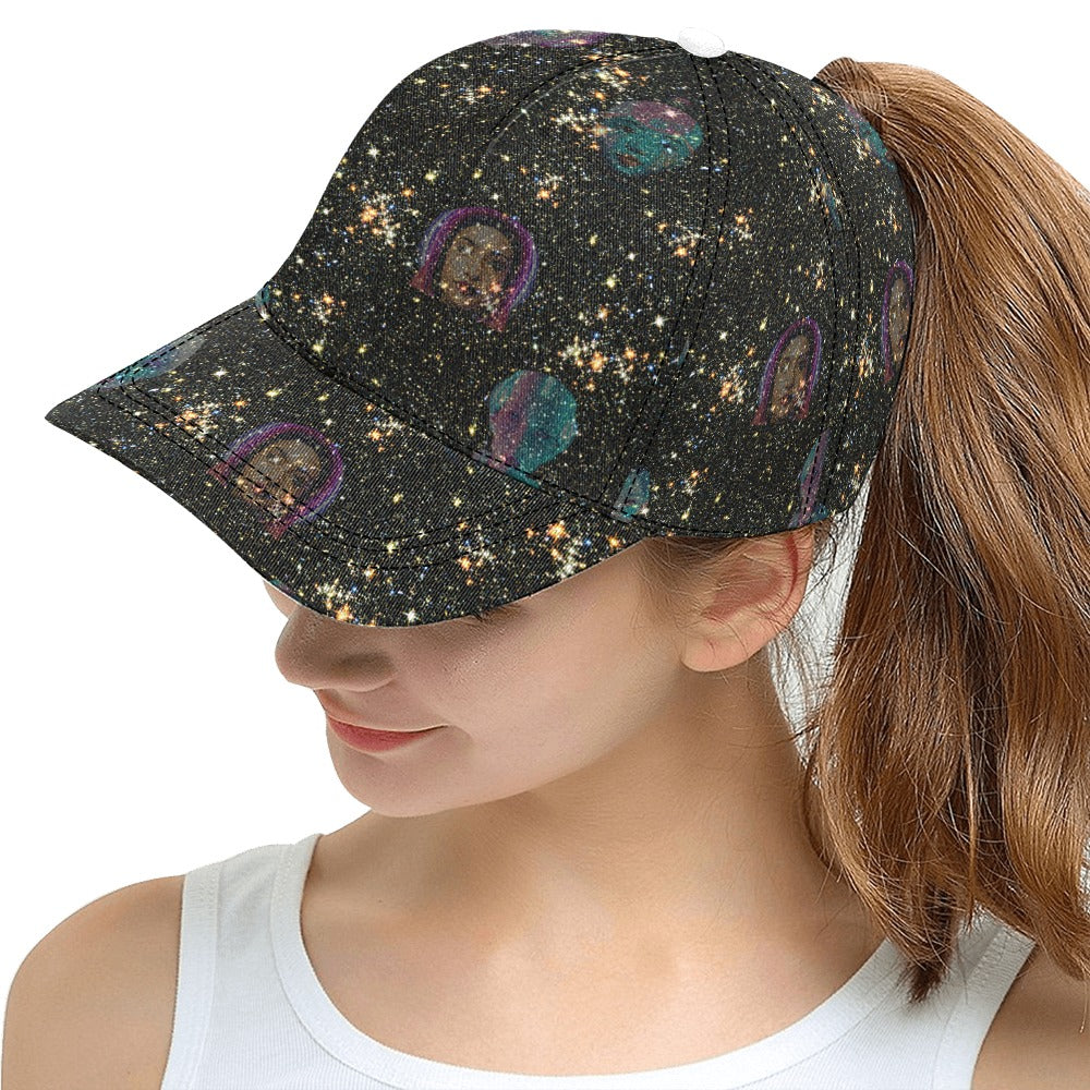 "Girls from Quintuplet Galaxy Cluster" Snapback Curved Beak Cap