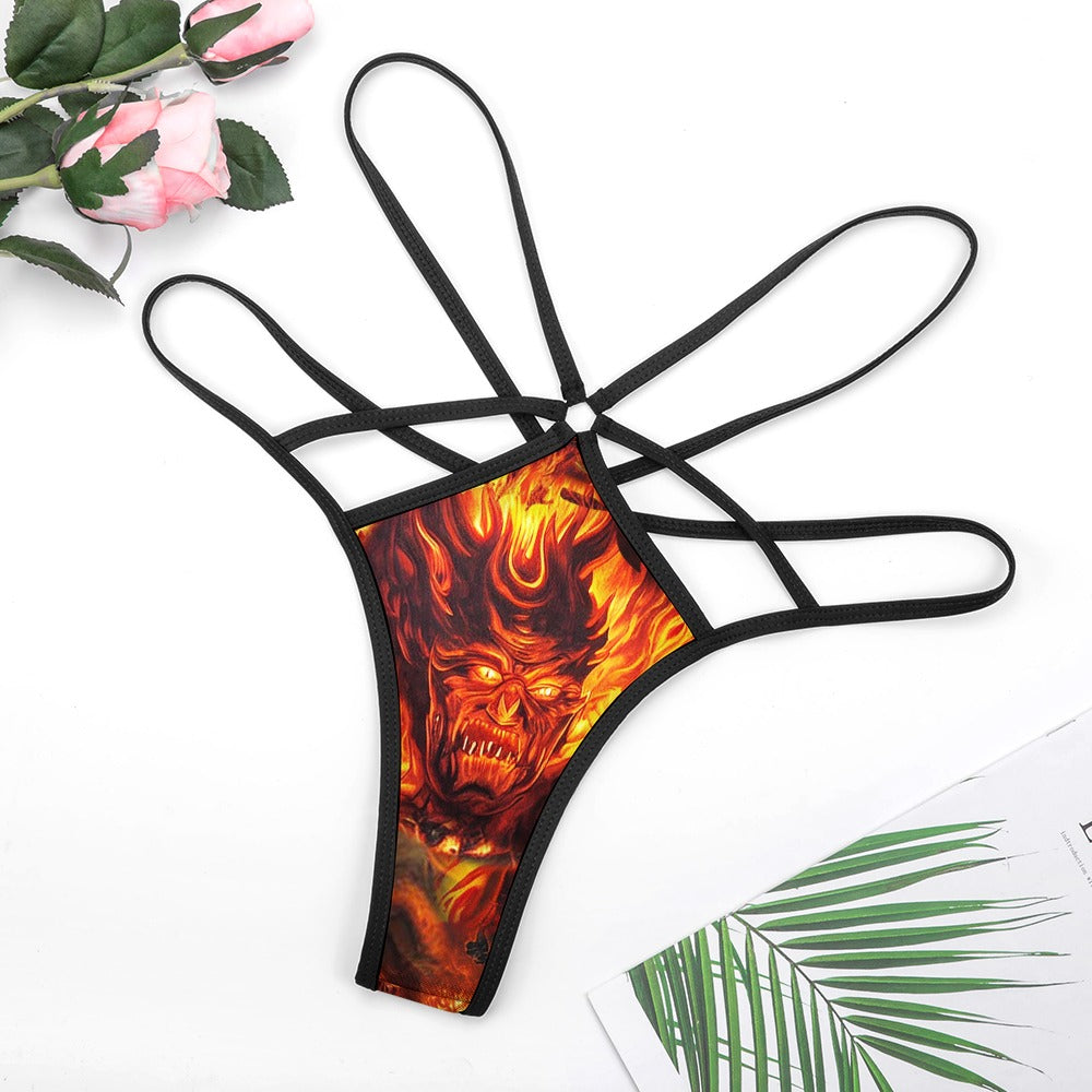 “Hell-Oh Halloween” Women’s T-Back Thong - Sizes S - 3XL