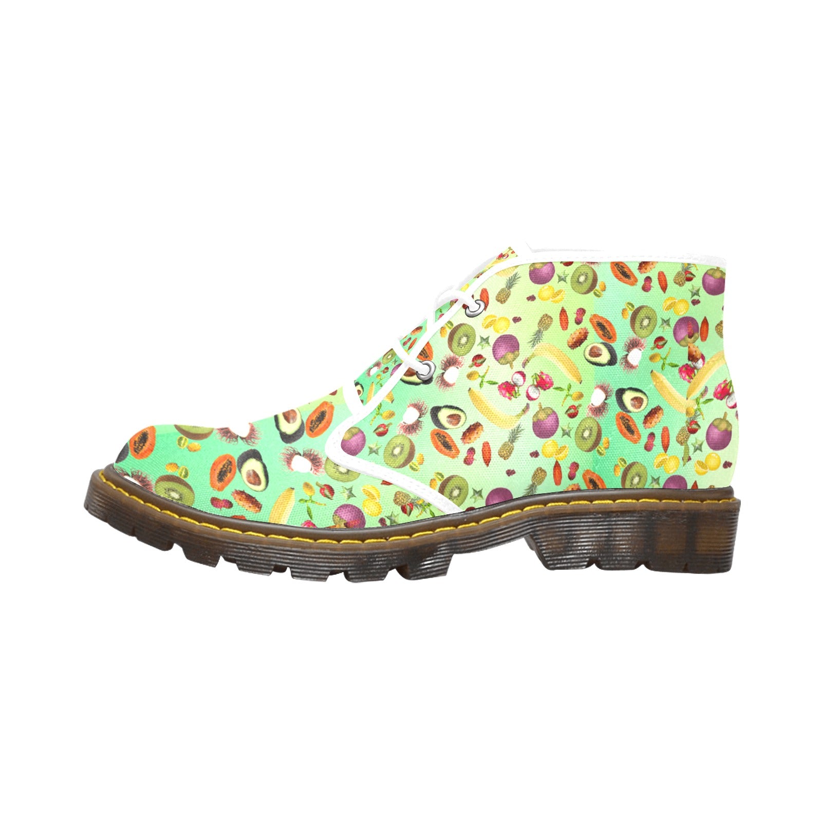 “Tropical Fruit Festival” Women's Canvas Chukka Boots