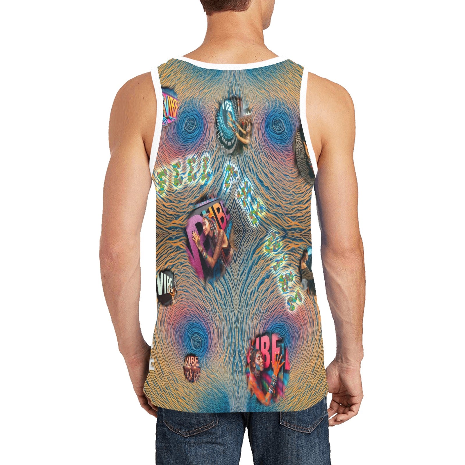 Camiseta sin mangas estándar para hombre "Feel the Vibe"