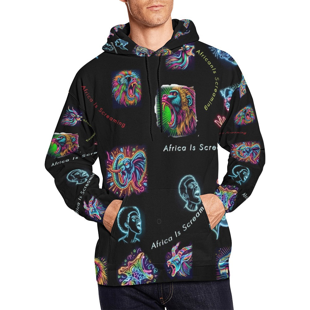 “Africa is Screaming” Men’s Classic Hoodie -  Sizes S - 4XL