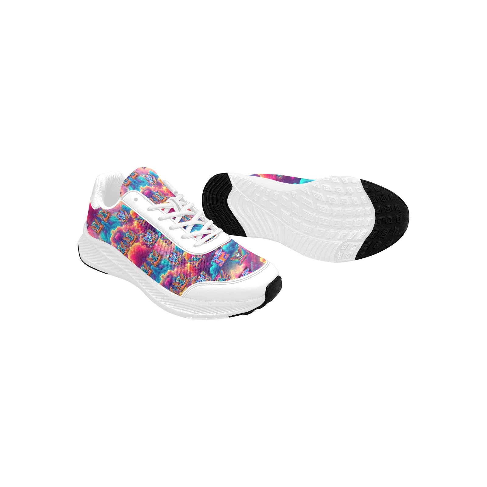 “Heavenly Angel Cats on Psychedelic Mushrooms” Women's Mudguard Running Shoes