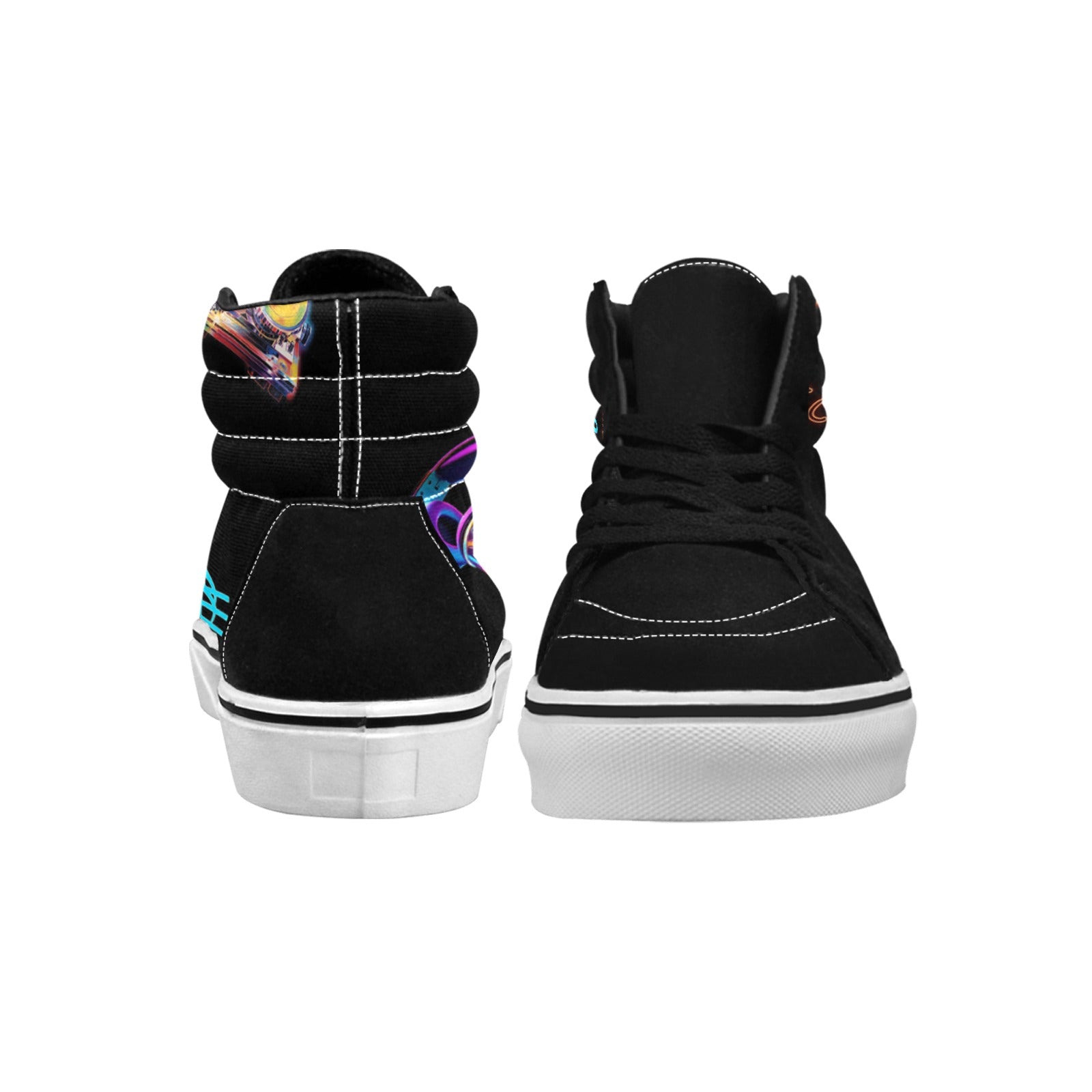 “Let the Music Take Control” " Women's High Top Canvas Shoes