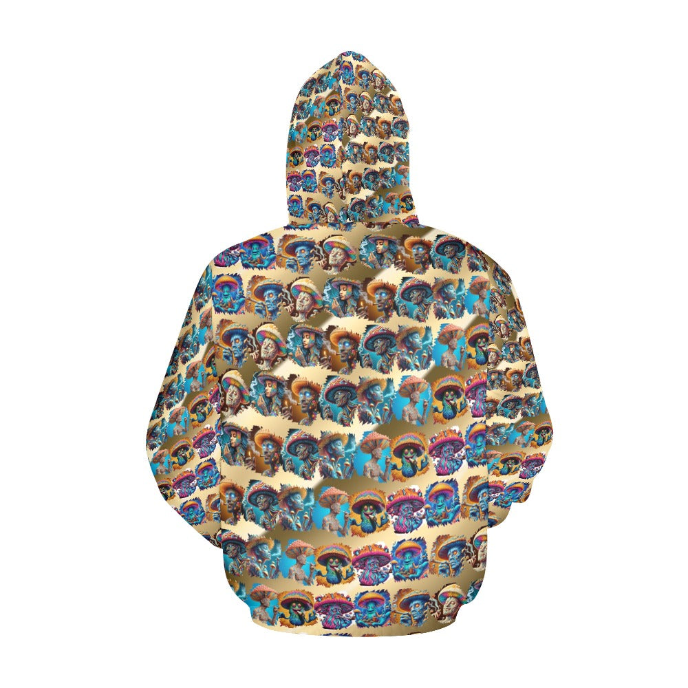 "Toking Psychedelic Mushroom People" Men's Hoodie