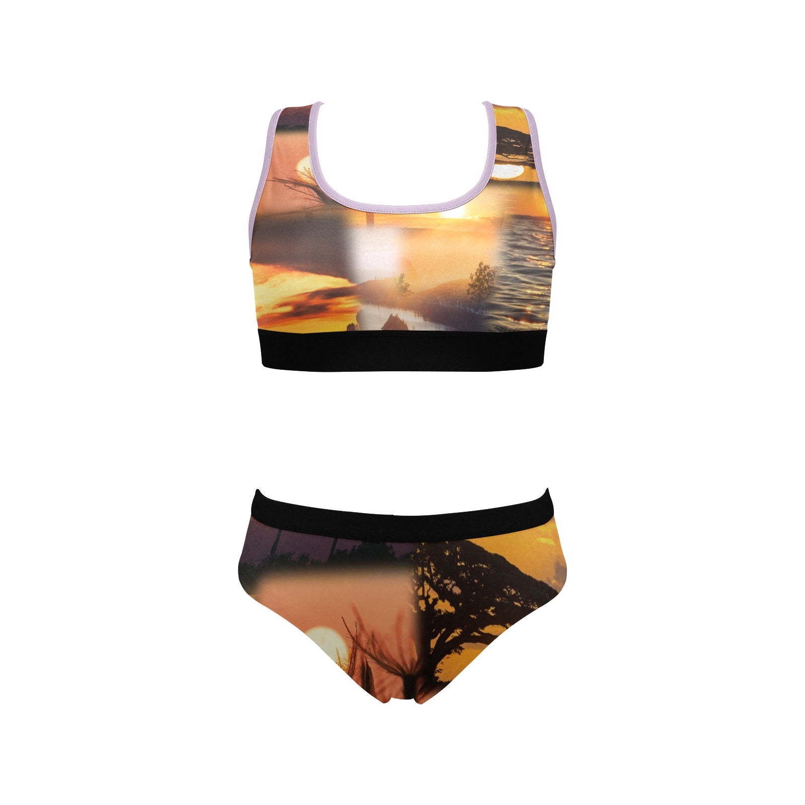 “Soothing Sunrises” Women's Sports Festival Set – Top and Booty Shorts