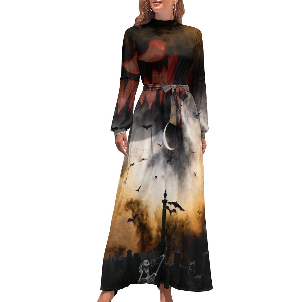 “Halloween Night” Women’s Elegant Long Dress Sizes XS – XL