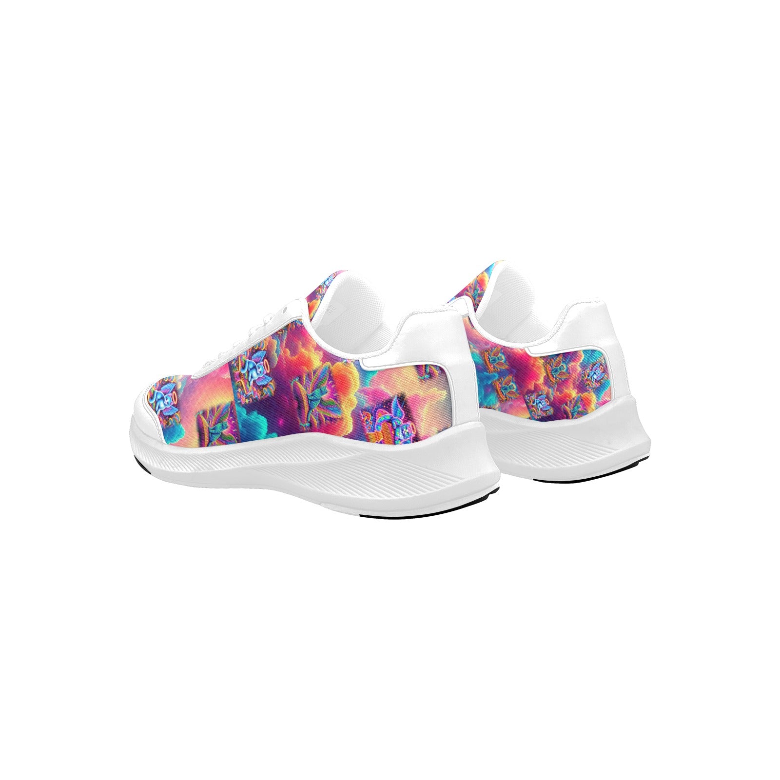 “Heavenly Angel Cats on Psychedelic Mushrooms” Women's Mudguard Running Shoes