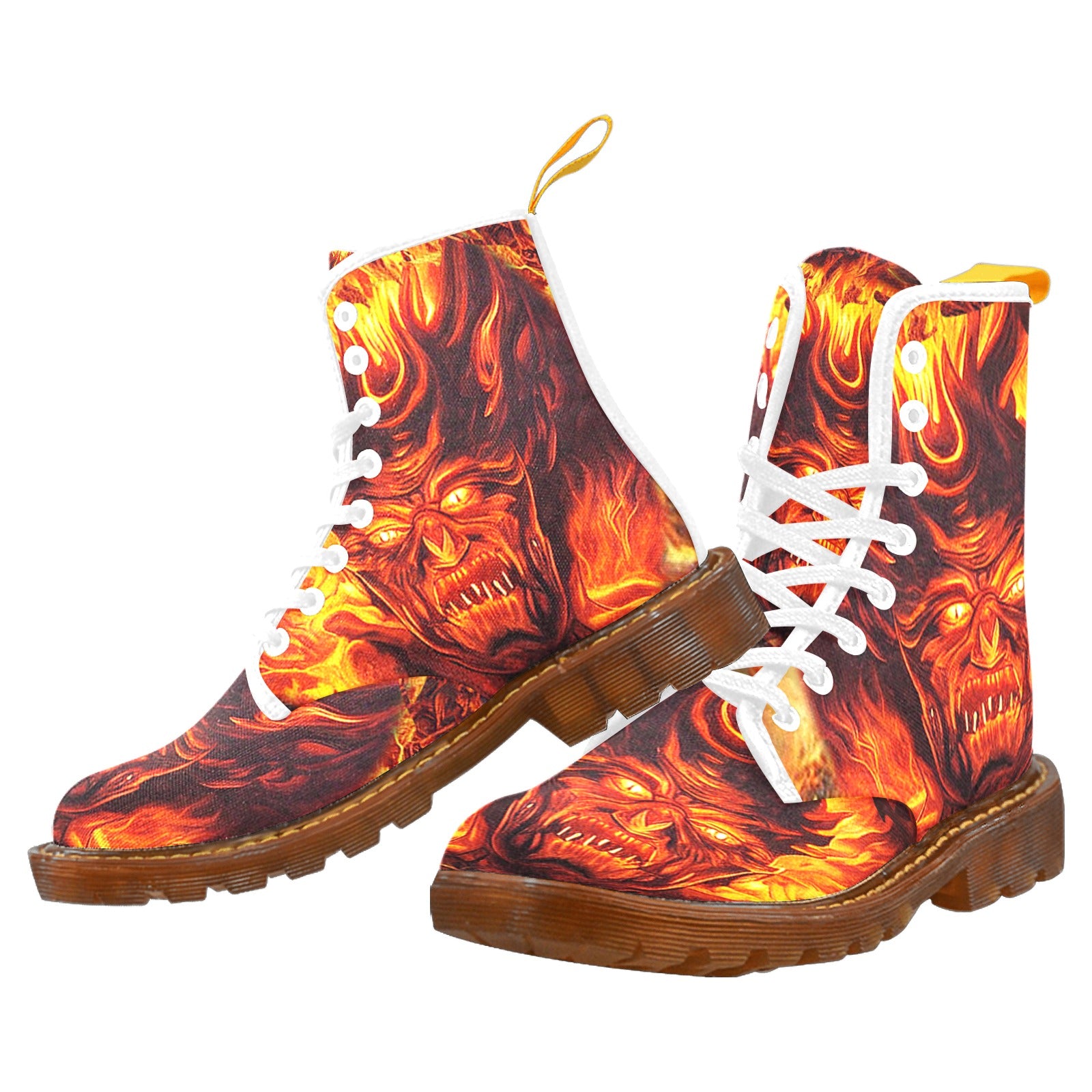 “Hell-Oh Halloween” Women’s Lace Up Canvas Boots