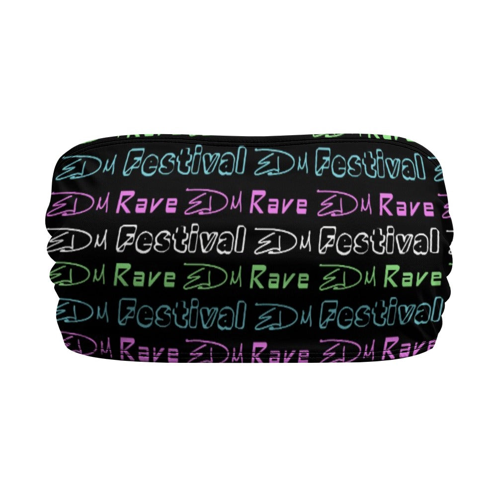 “EDM Rave Festival” Women’s Tube Wrap Crop Top