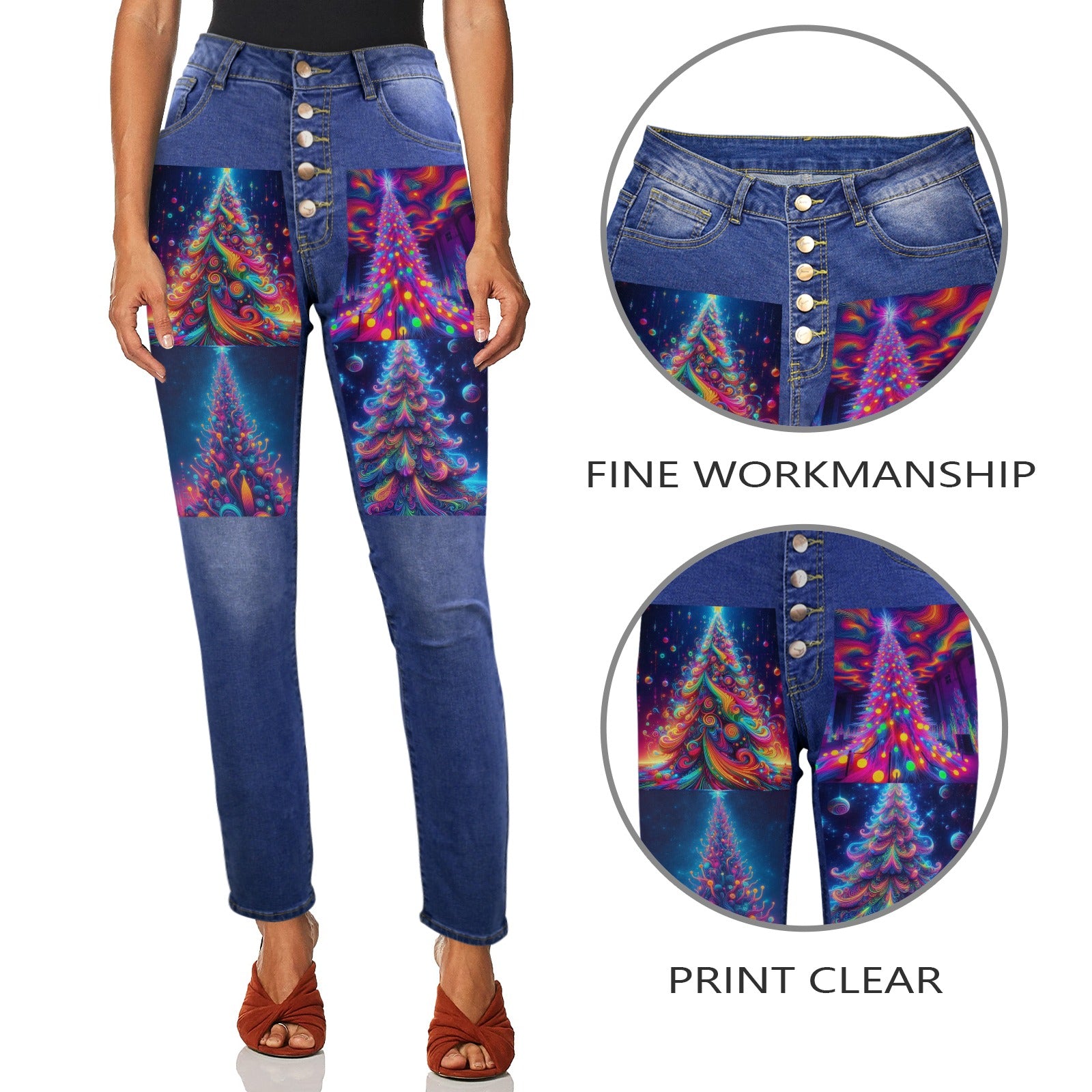 Women's Jeans (Front Printing) Made In USA Ships to USA Only