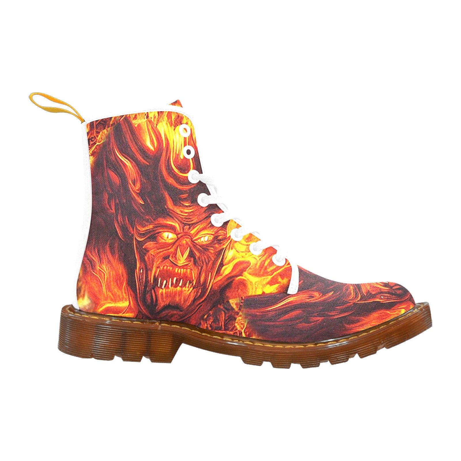 “Hell-Oh Halloween” Women’s Lace Up Canvas Boots