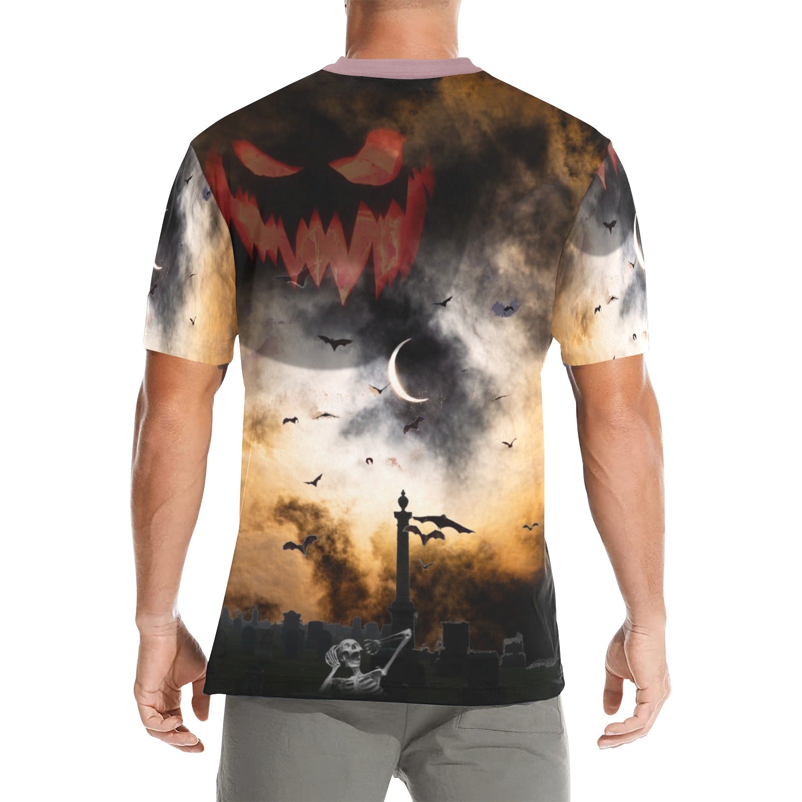 “Halloween Night”  Men's Basic T-Shirt – Sizes S- 5XL