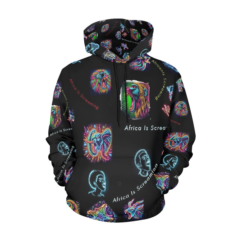 “Africa is Screaming” Men’s Classic Hoodie -  Sizes S - 4XL