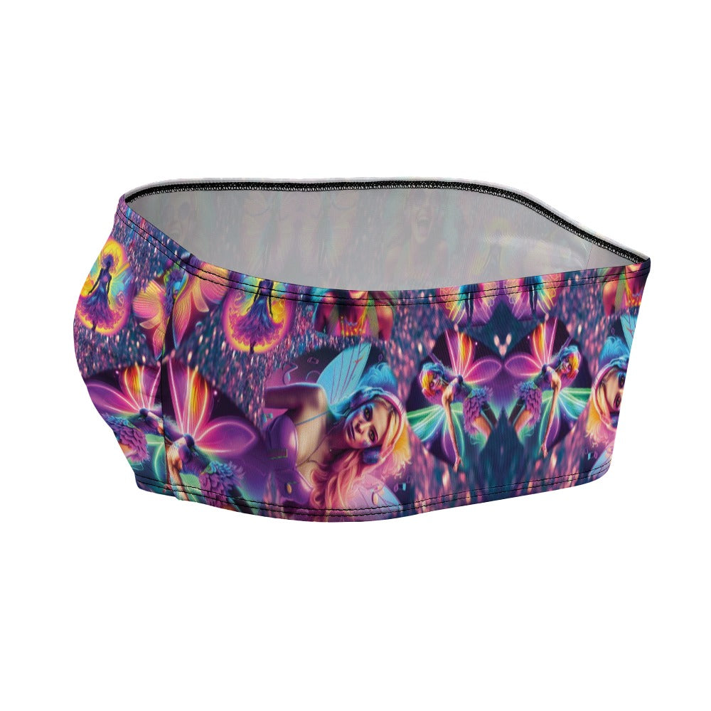 “Rave Fairies” Women’s Tube Wrap Crop Top